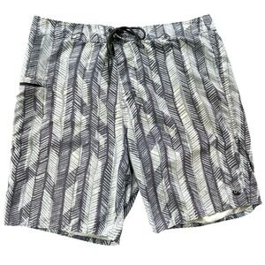 Outerknown Kelly Slater Board Shorts 34 Beach Surf Swim Blue Chevron Vacation